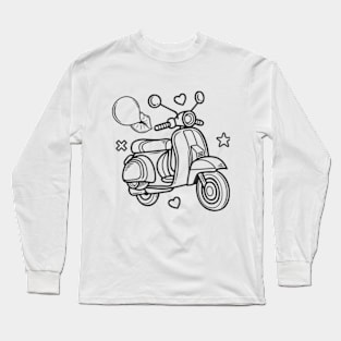 Vespa Doodle Long Sleeve T-Shirt